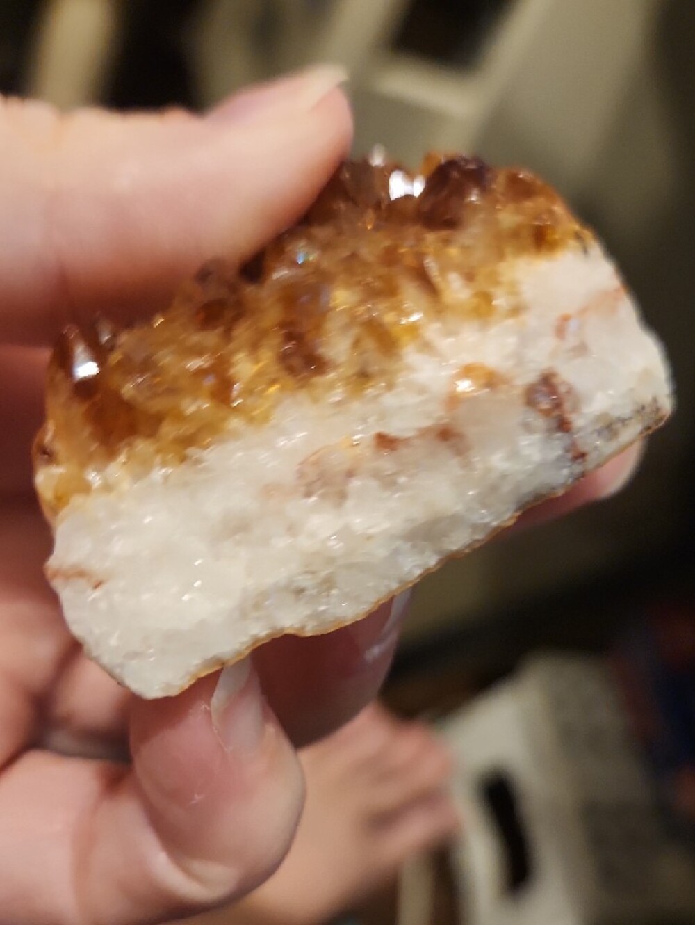 Naturally Heated Citrine Geode Cluster - Picture 6 of 7